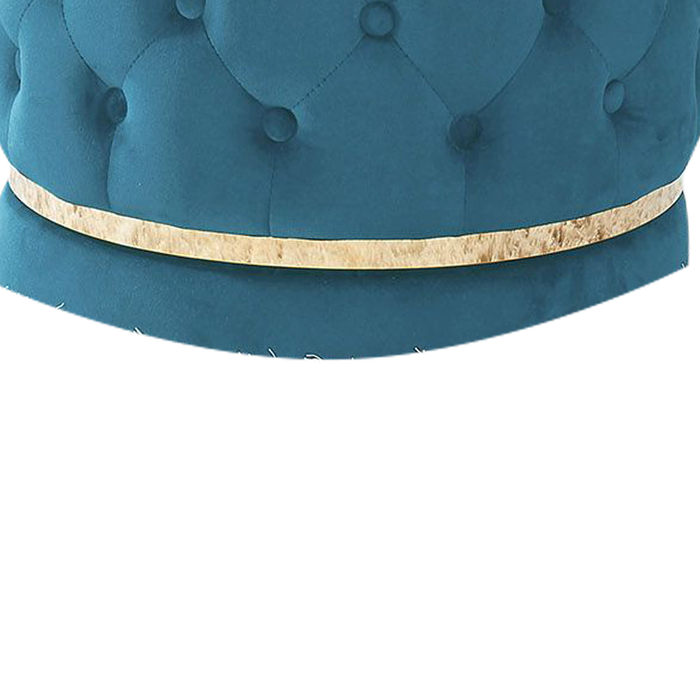 Luxxory I Blue Swivel Ottoman/Stool