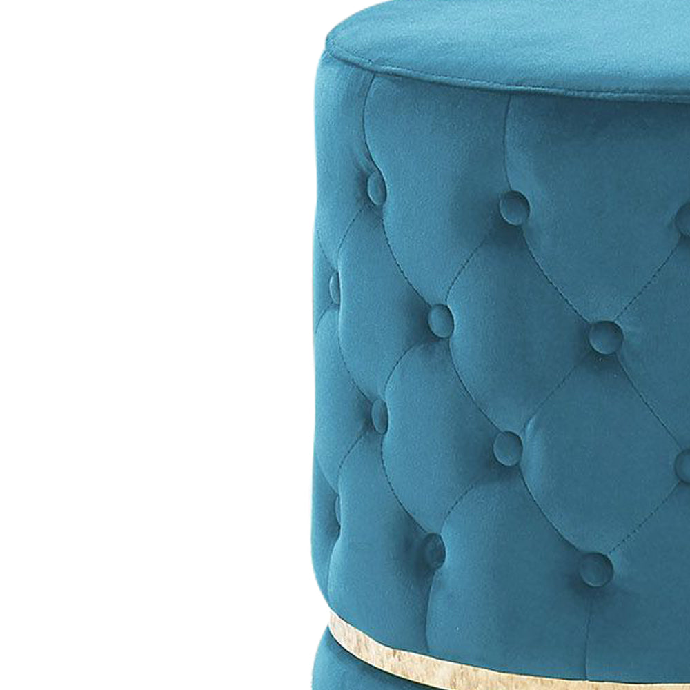 Luxxory I Blue Swivel Ottoman/Stool