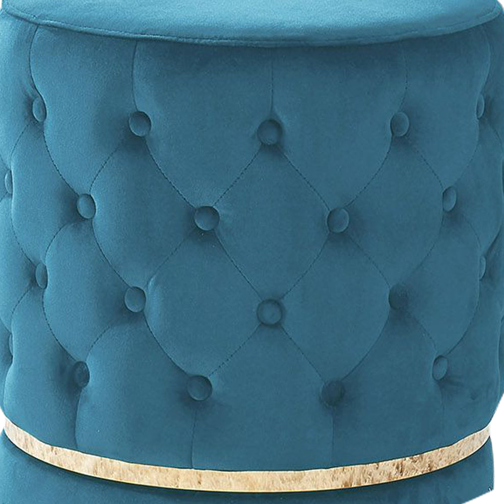 Luxxory I Blue Swivel Ottoman/Stool