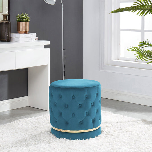 Luxxory I Blue Swivel Ottoman/Stool