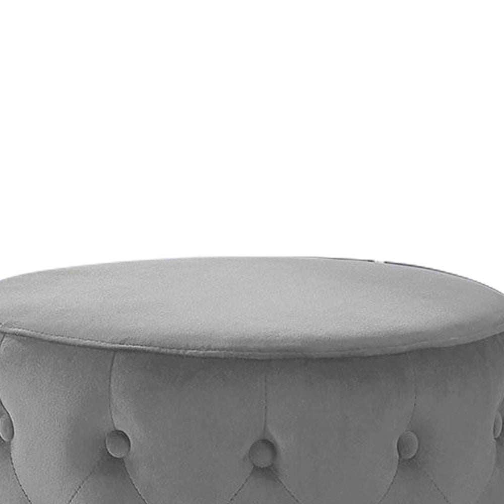 Luxxory II Gray Swivel Ottoman/Stool