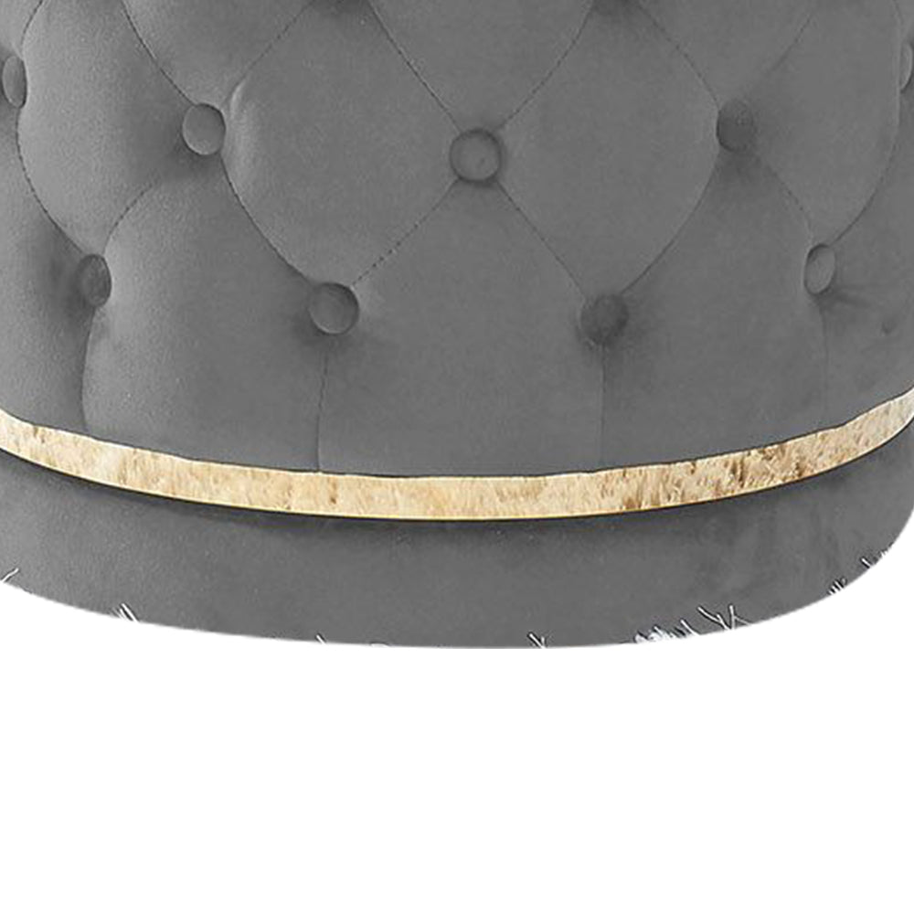 Luxxory II Gray Swivel Ottoman/Stool