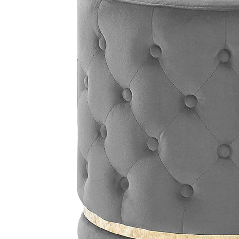 Luxxory II Gray Swivel Ottoman/Stool