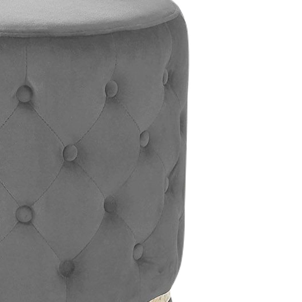 Luxxory II Gray Swivel Ottoman/Stool