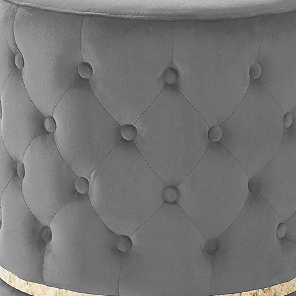 Luxxory II Gray Swivel Ottoman/Stool