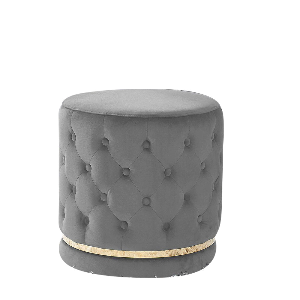 Luxxory II Gray Swivel Ottoman/Stool