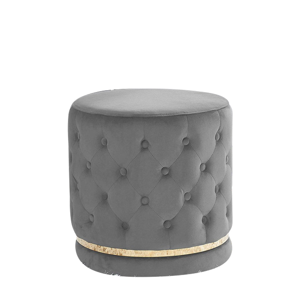 Luxxory II Gray Swivel Ottoman/Stool