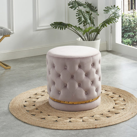 Luxxory III PinkSwivel Ottoman/Stool