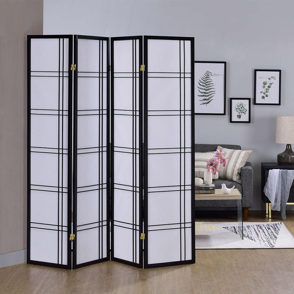 Boaz I Black color 4 panel screen