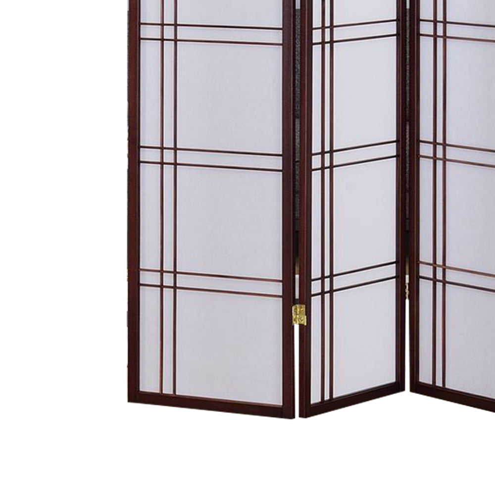 Boaz III Cherry color 4 panel screen