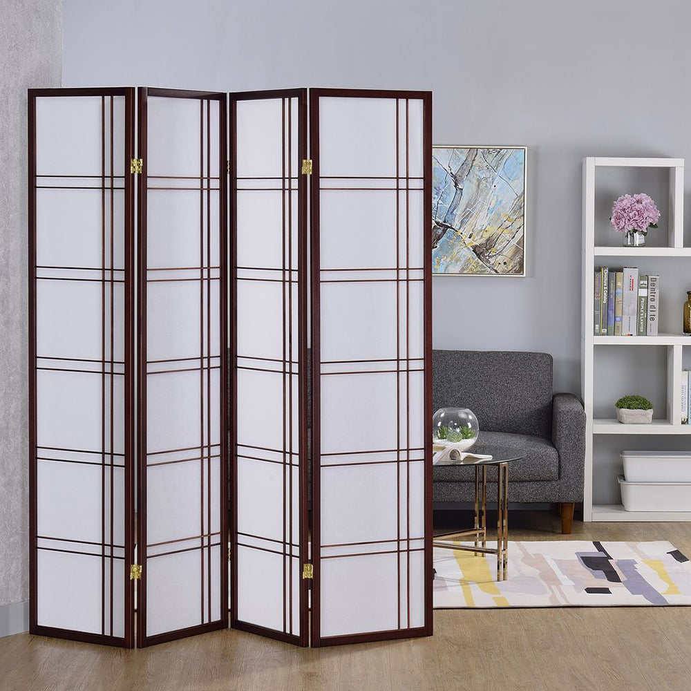 Boaz III Cherry color 4 panel screen