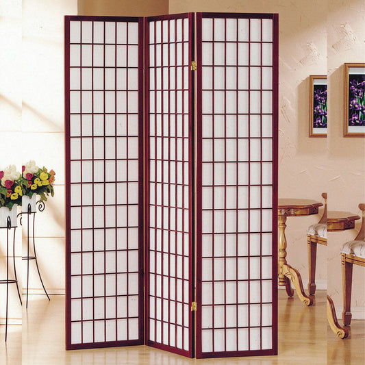 Leylanni Cherry 3 panel shoji Screen