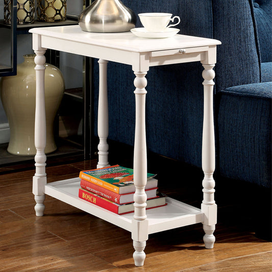 DEERING Side Table in White Finish