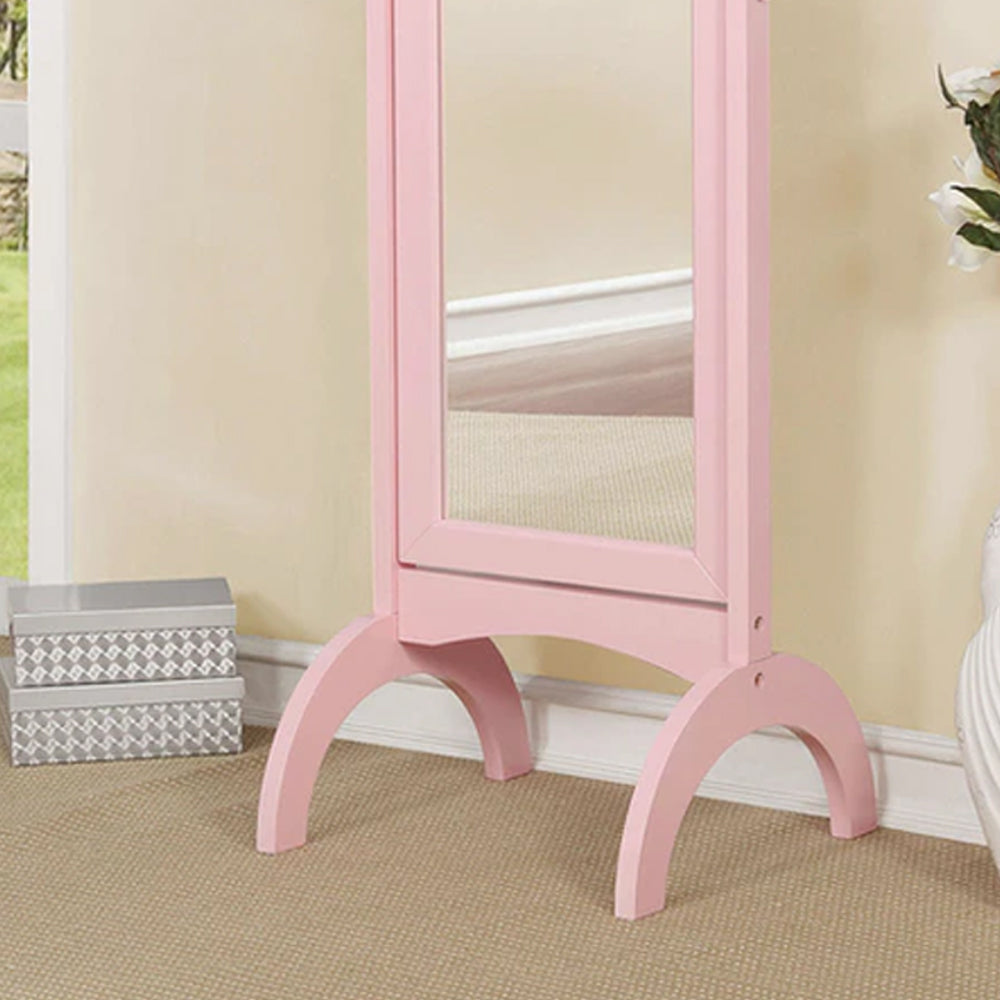 Benita Standing Mirror in Pink Finish