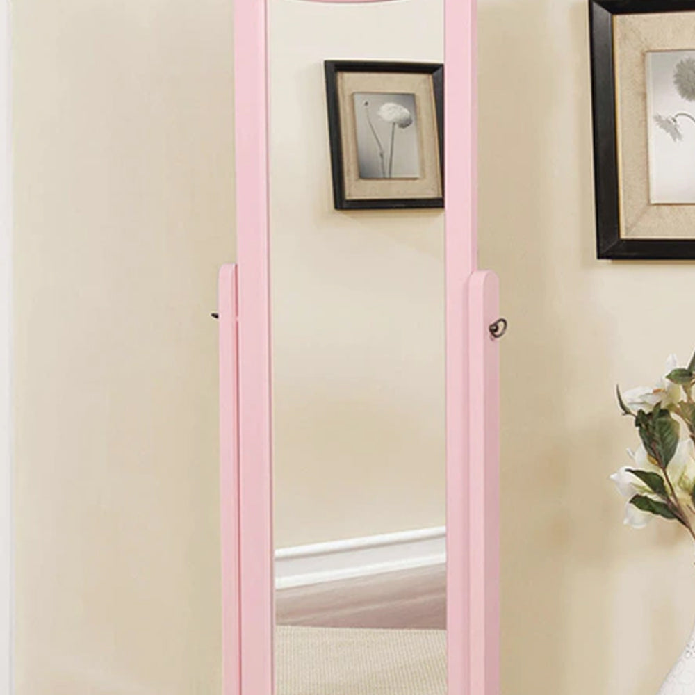 Benita Standing Mirror in Pink Finish