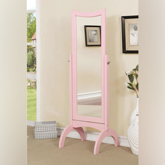 Benita Standing Mirror in Pink Finish