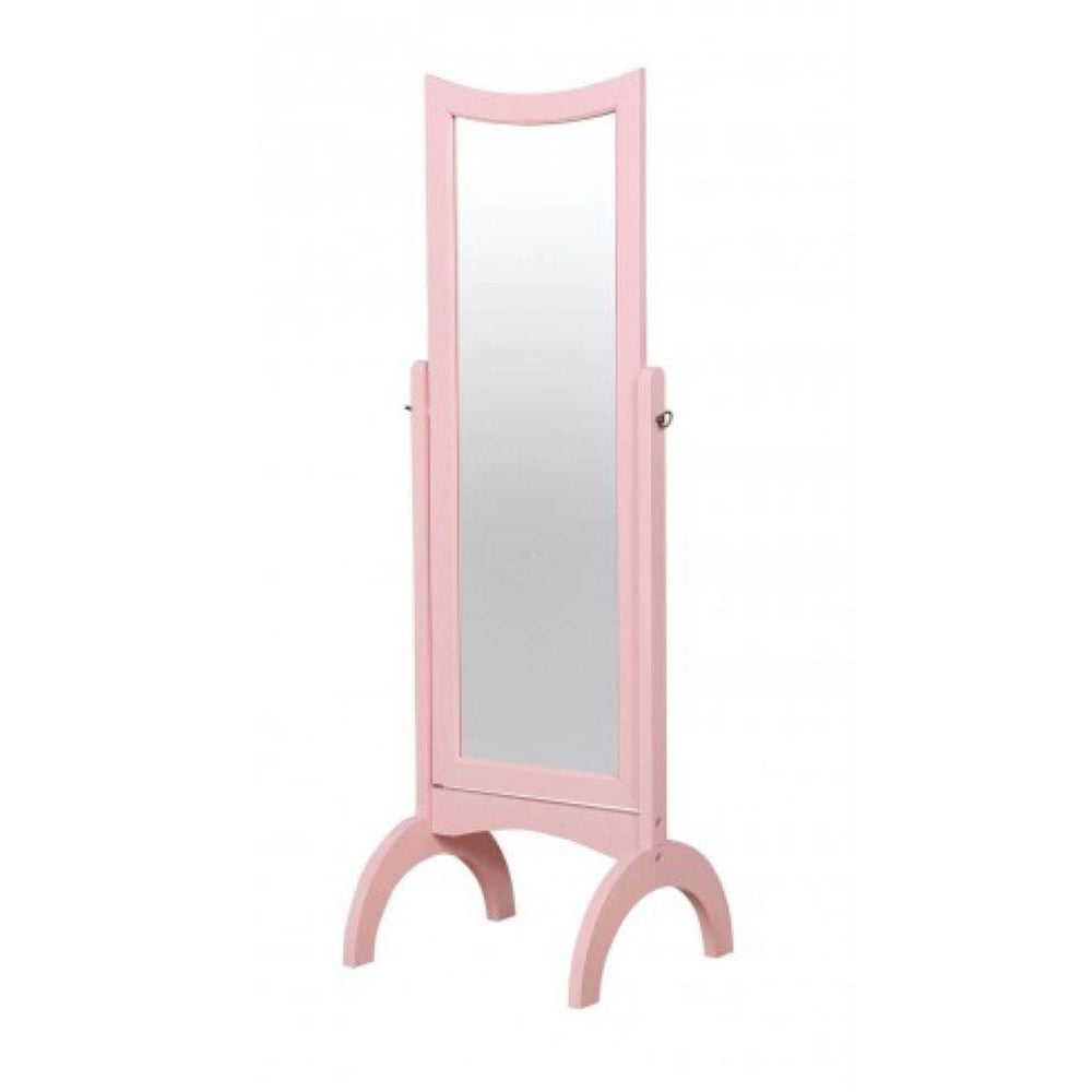 Benita Standing Mirror in Pink Finish