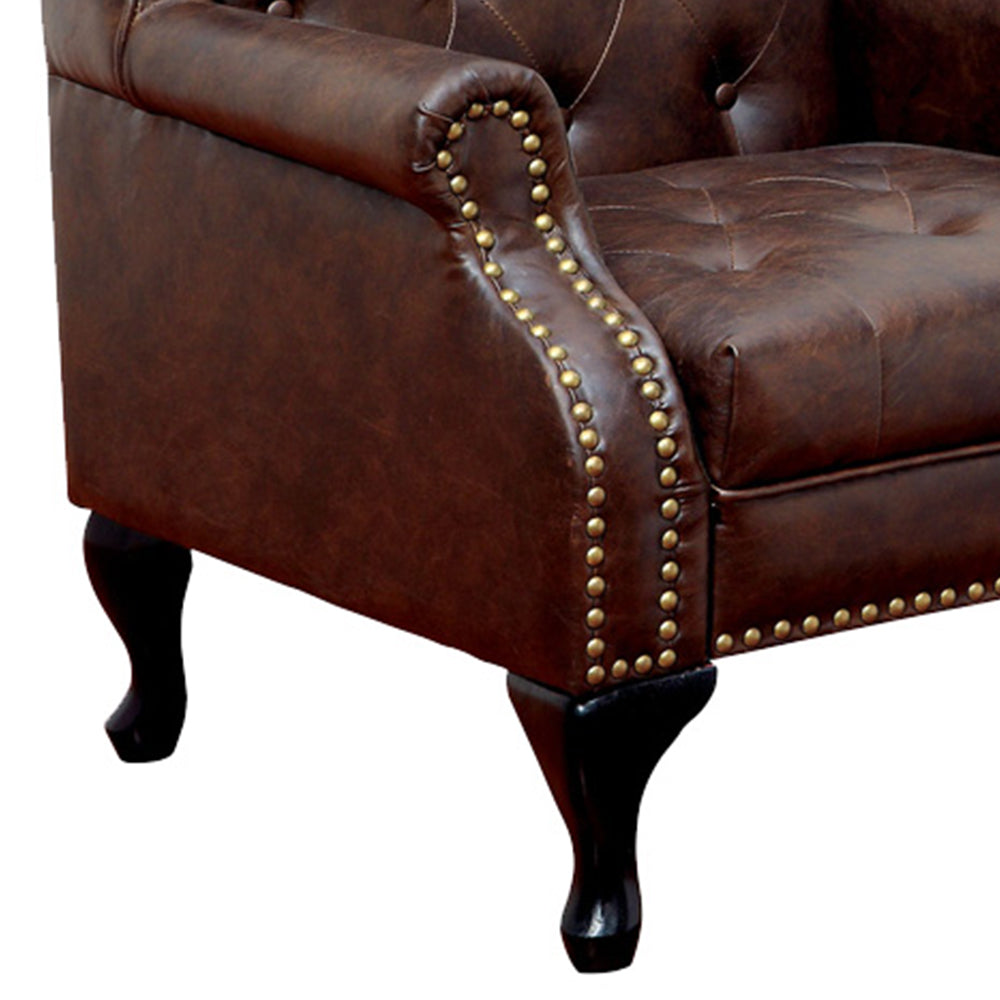 VAUGH Accent Chair Rustic Brown