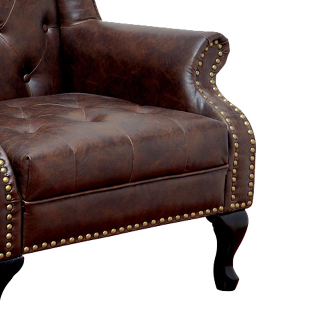 VAUGH Accent Chair Rustic Brown