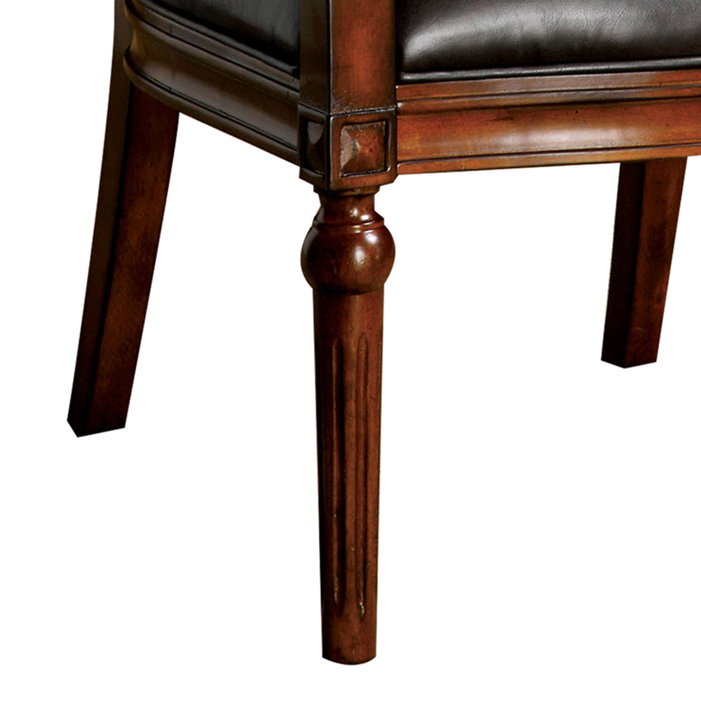 West Point Accent Chair Espresso/Tobacco Oak