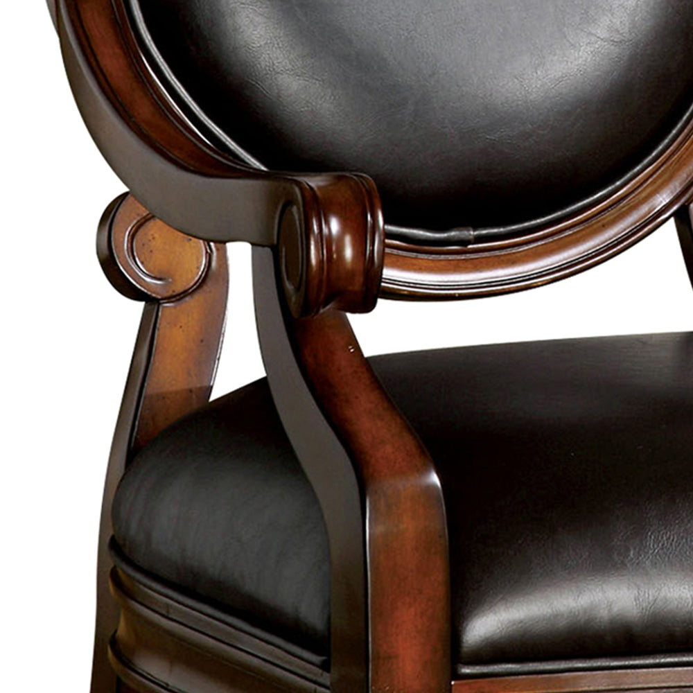 West Point Accent Chair Espresso/Tobacco Oak