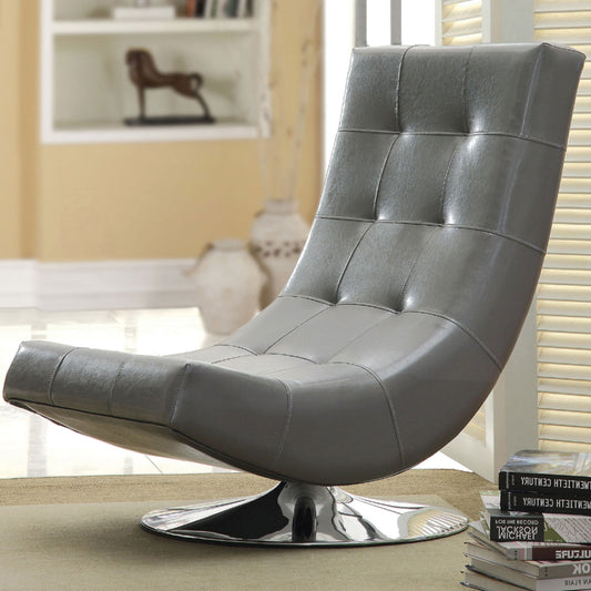 Trinidad Swivel Accent Chair in Gray Finish