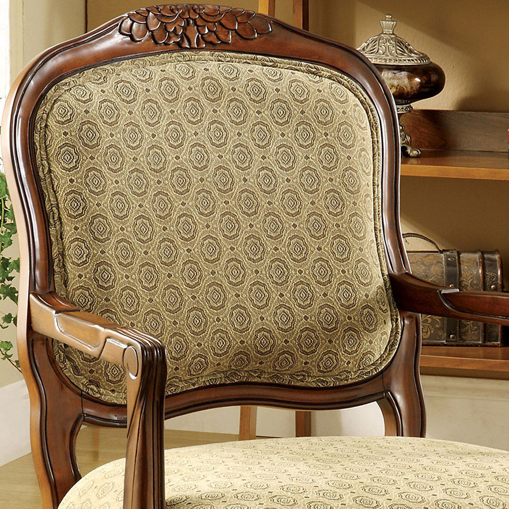 Quintus Accent Chair in Antique Oak Finish