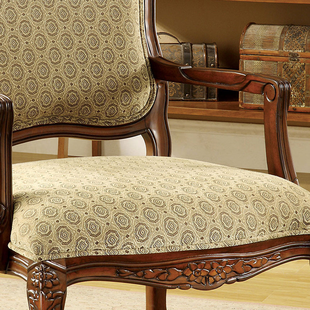 Quintus Accent Chair in Antique Oak Finish