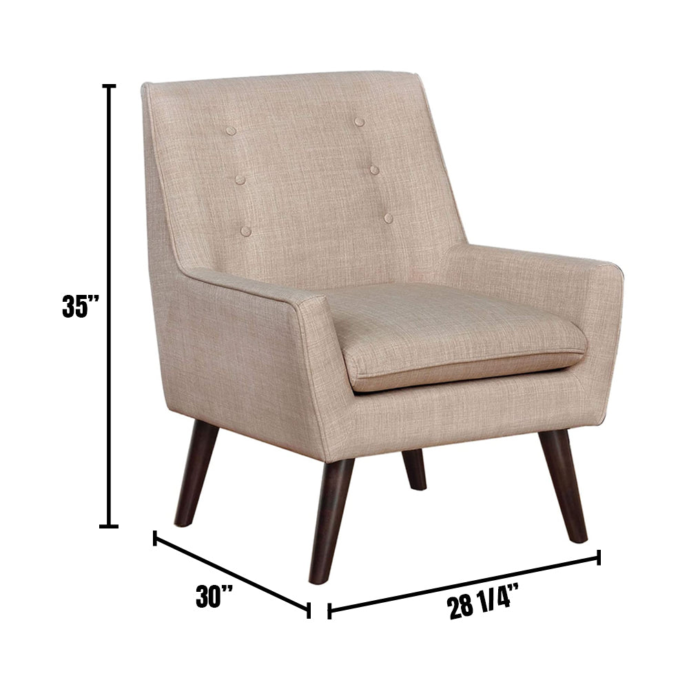 Ellery Accent Chair in Beige Finish