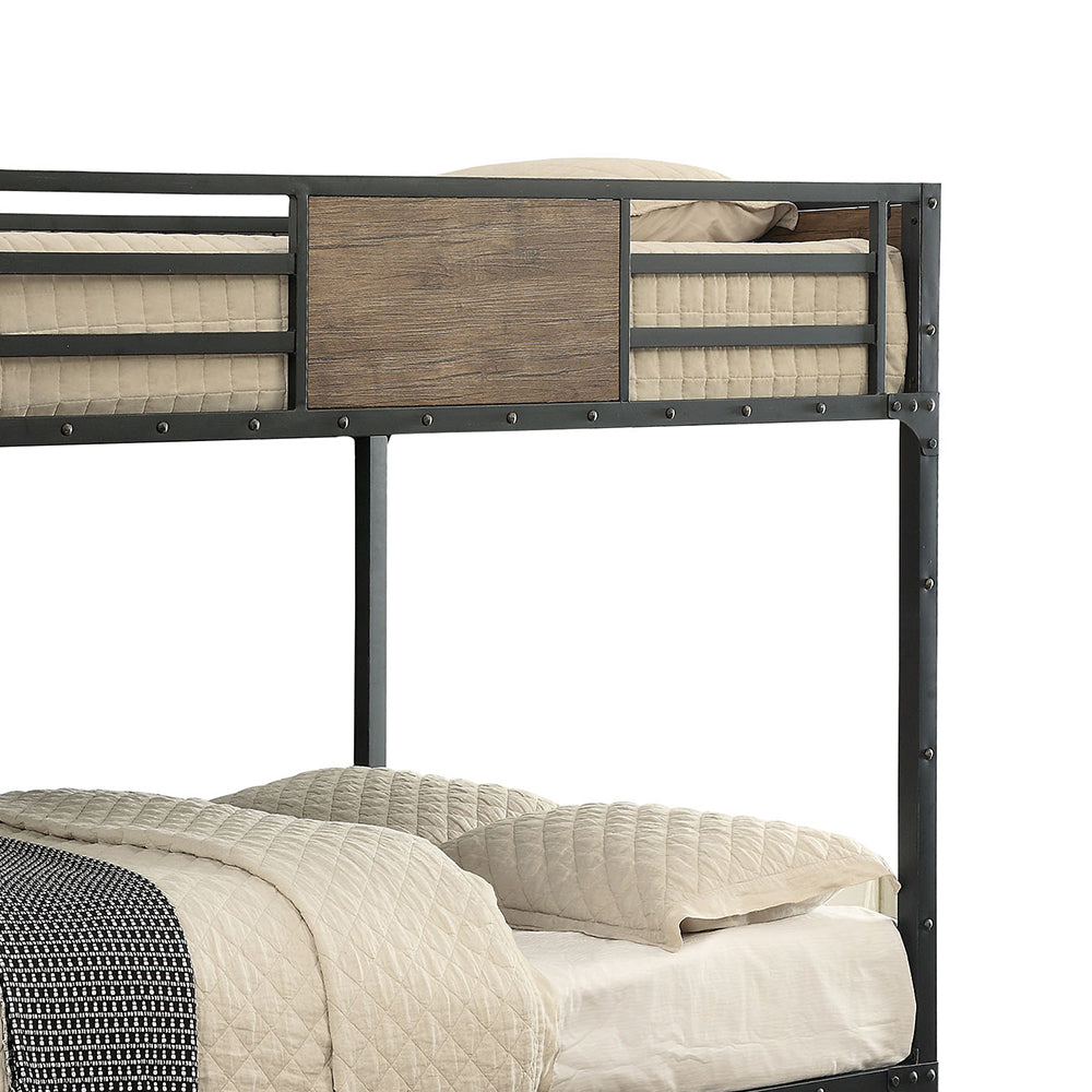 CLAPTON Full/Full Bunk Bed in Black Finish