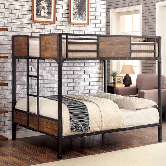 CLAPTON Full/Full Bunk Bed in Black Finish