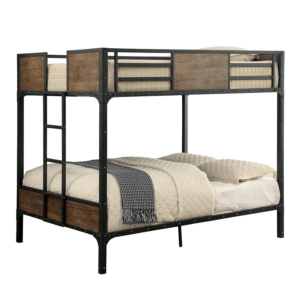 CLAPTON Full/Full Bunk Bed in Black Finish