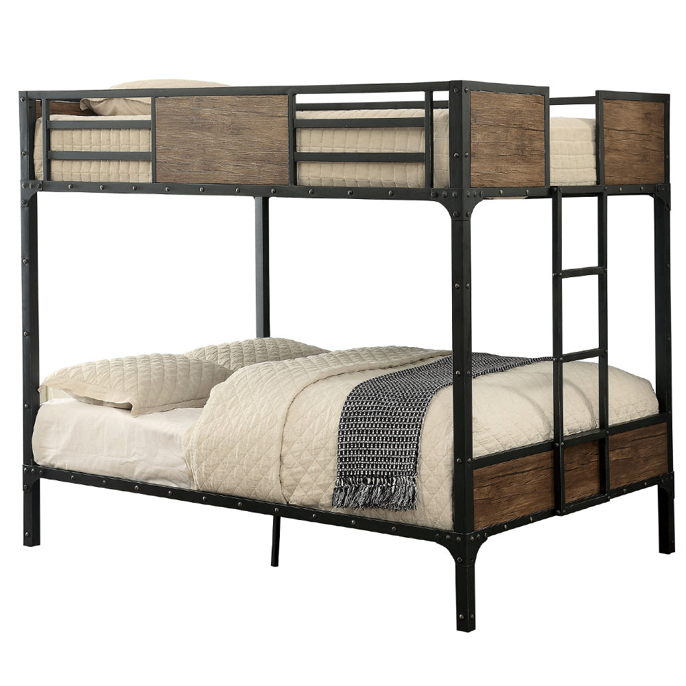 CLAPTON Full/Full Bunk Bed in Black Finish