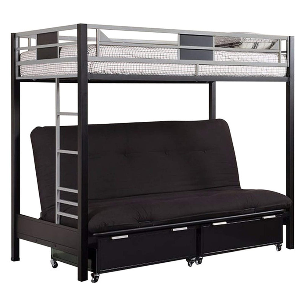 Taguro Loft Bed in Metal Silver Finish