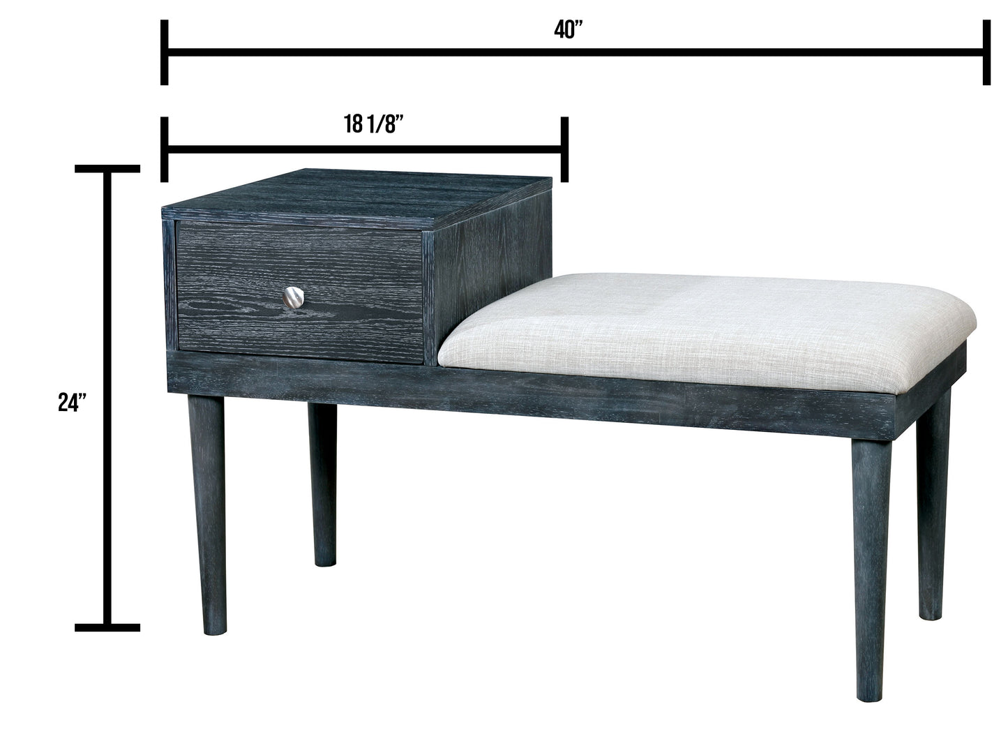 Lebrocq Bench Weathered Gray