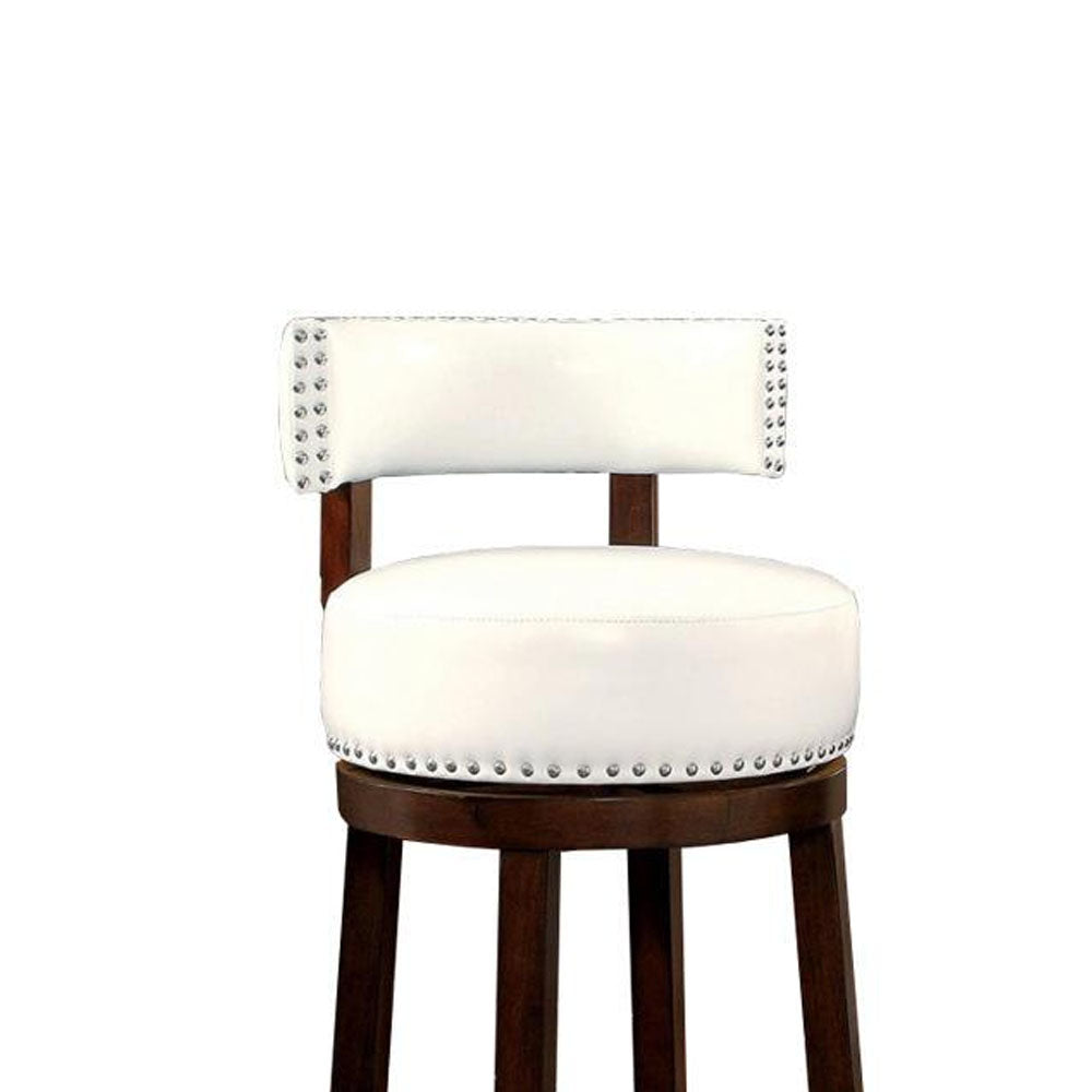 SHIRLEY 29" Bar Stool in Dark Oak/White finish