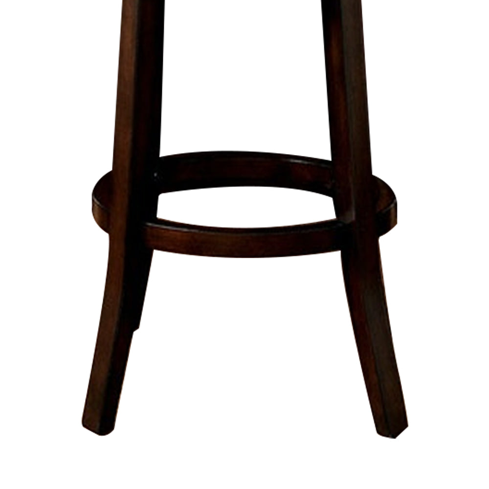 LYNSEY 29" Bar Stool in Dark Oak/Beige finish