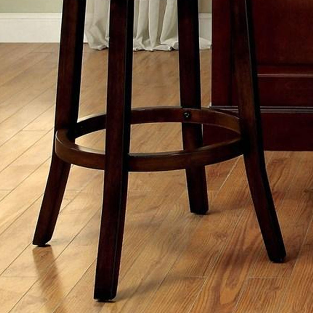 LYNSEY 24" Bar Stool in Dark Oak/Gray finish