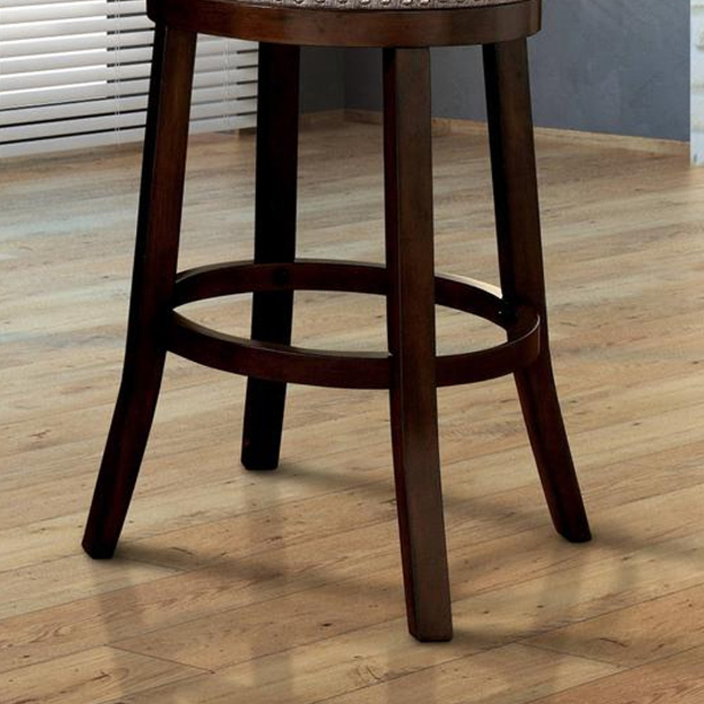 LYNSEY 24" Bar Stool in Dark Oak/Light Gray finish