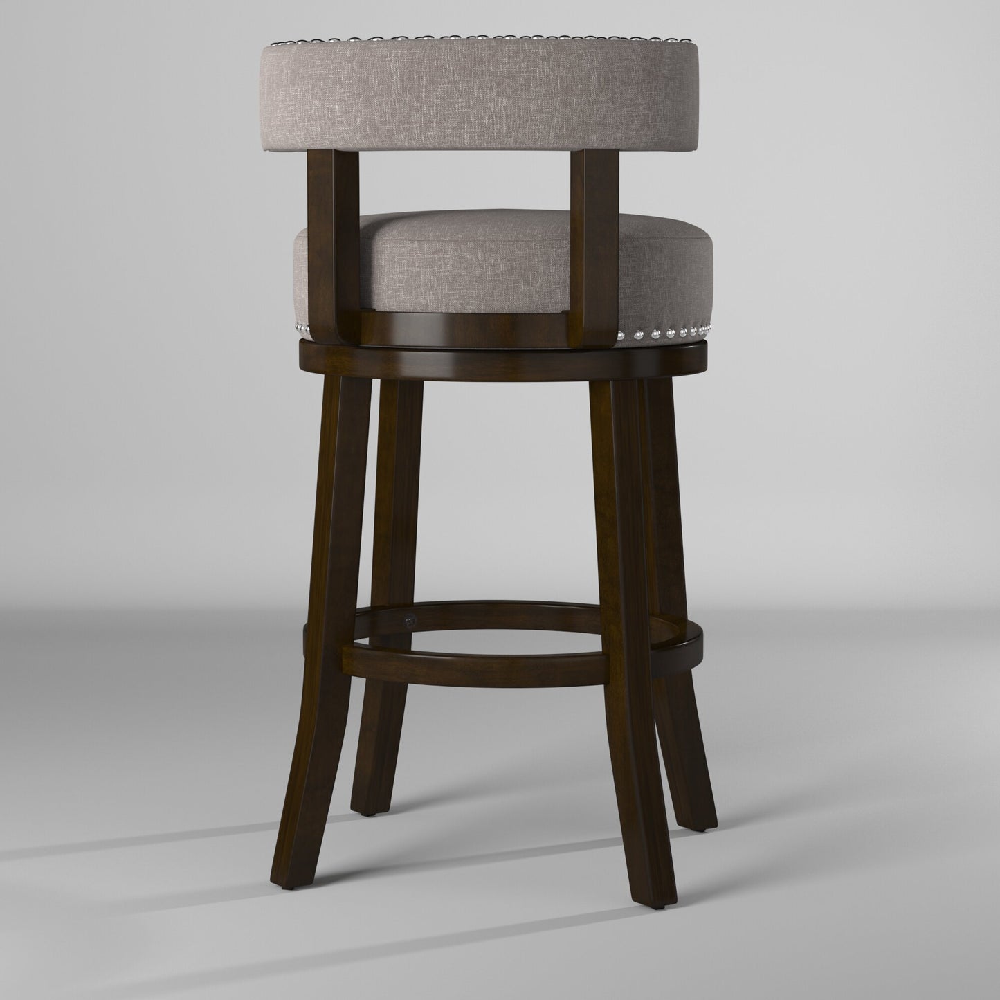 LYNSEY 29" Bar Stool in Dark Oak/Light Gray finish