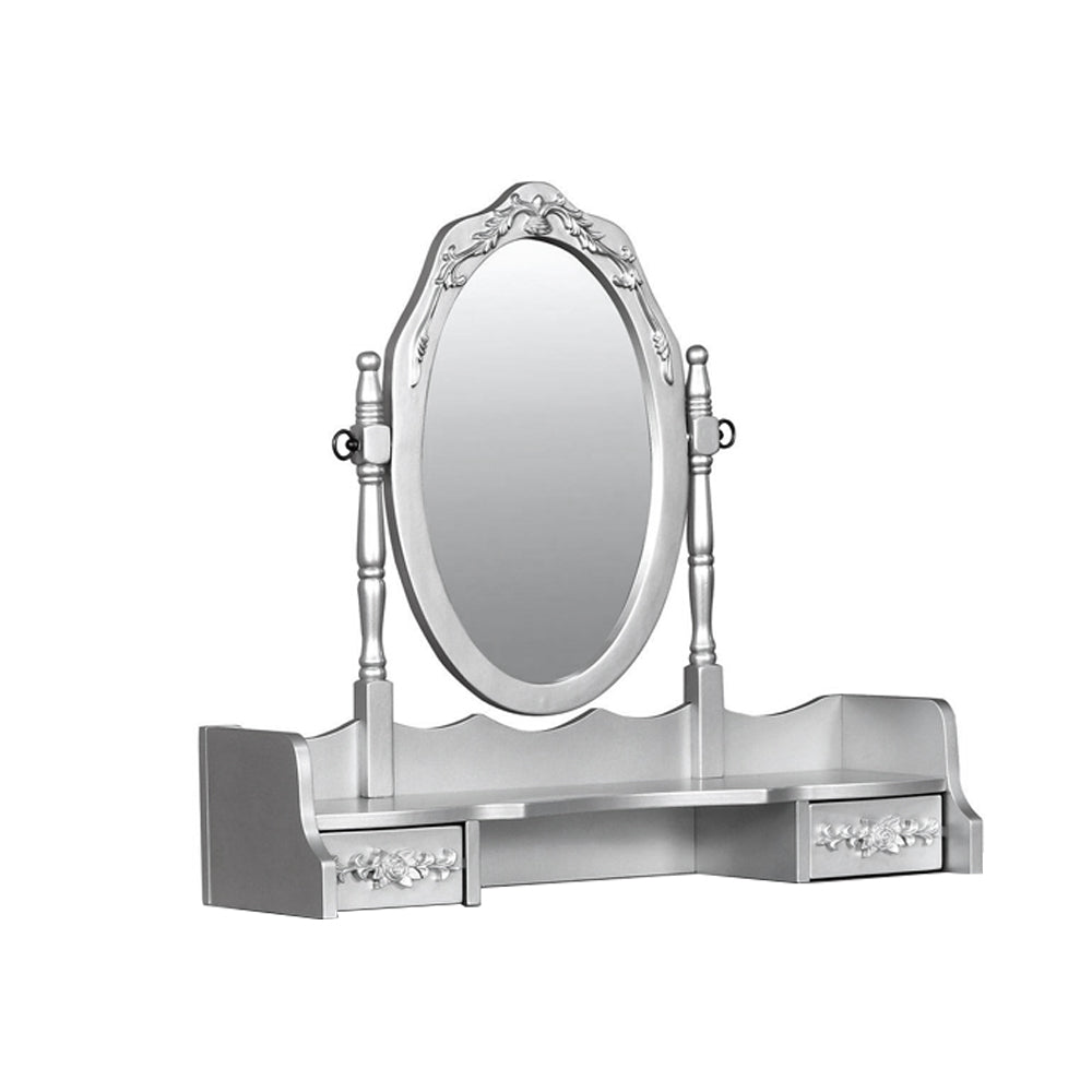 Harriet Vanity w/ Stool in Silver Finish