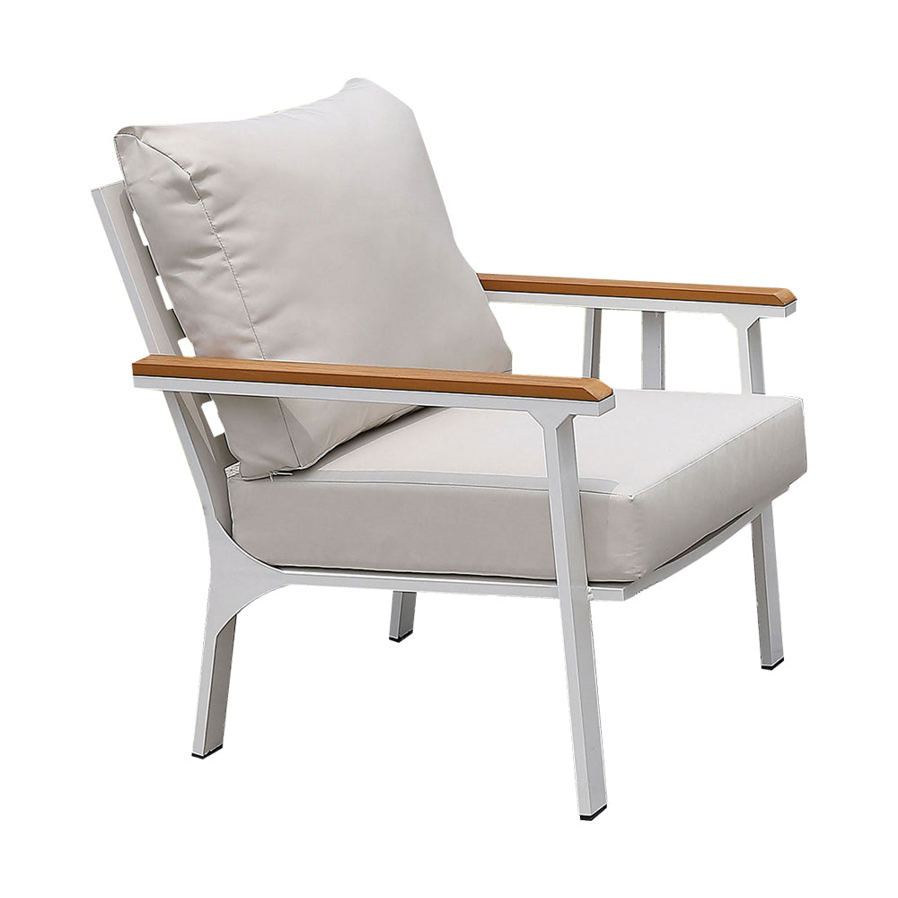 Zaq Chair in White /Oak finish