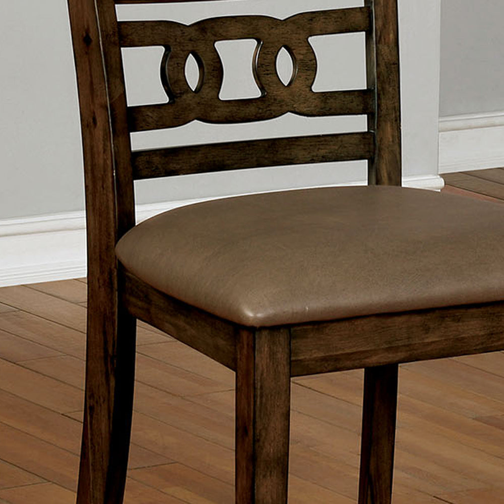 Holly Side Chair (2/CTN) in Satin Walnut Finish