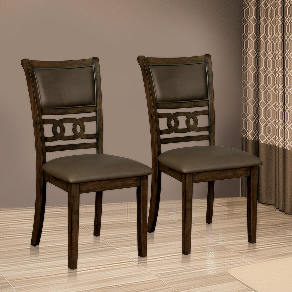 Holly Side Chair (2/CTN) in Satin Walnut Finish