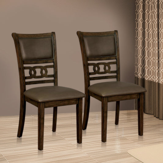 Holly Side Chair (2/CTN) in Satin Walnut Finish