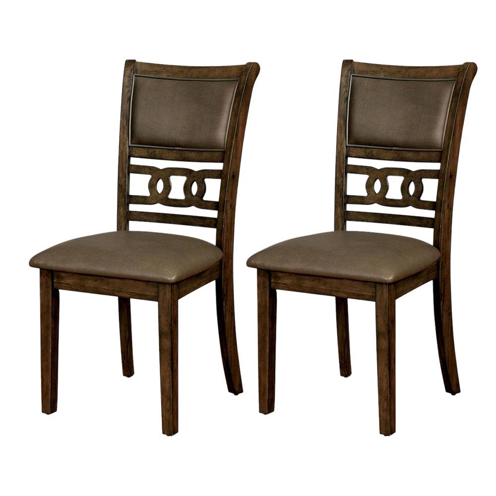 Holly Side Chair (2/CTN) in Satin Walnut Finish