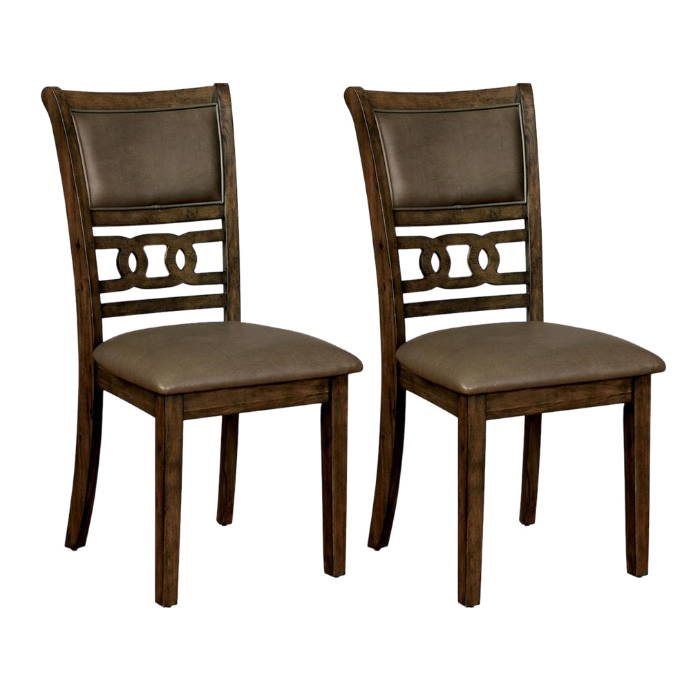 Holly Side Chair (2/CTN) in Satin Walnut Finish