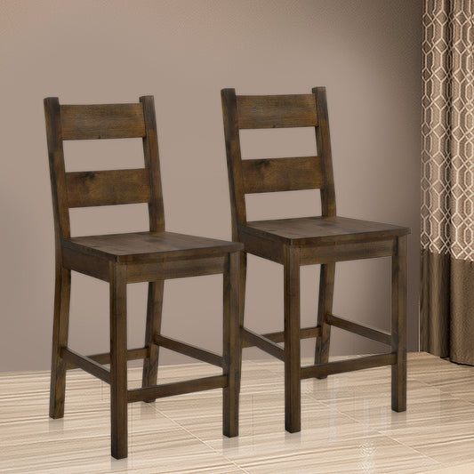 Kristen II Counter Ht. Side Chair (2/CTN) in Rustic Oak finish