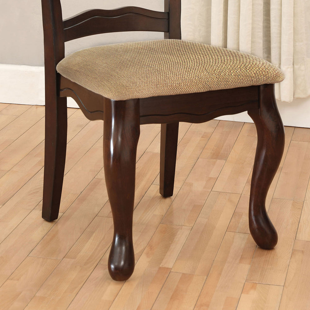 Townsville Side Chair (2/CTN) in Dark Walnut/Tan finish