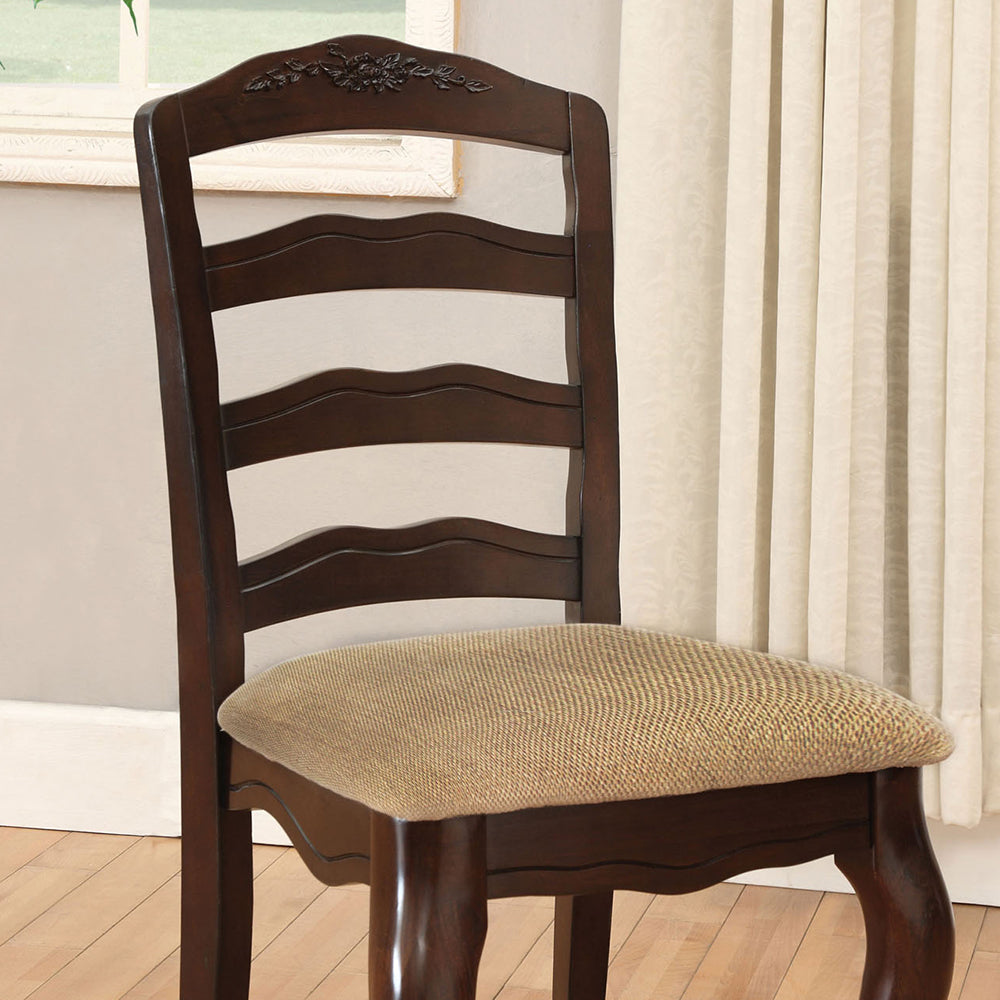 Townsville Side Chair (2/CTN) in Dark Walnut/Tan finish